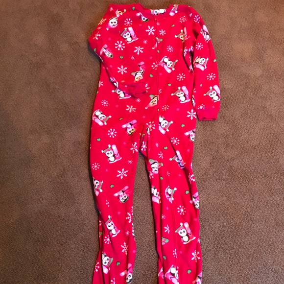 Circo Intimates & Sleepwear Red Adult Footie Pajamas With Penguins Poshmark